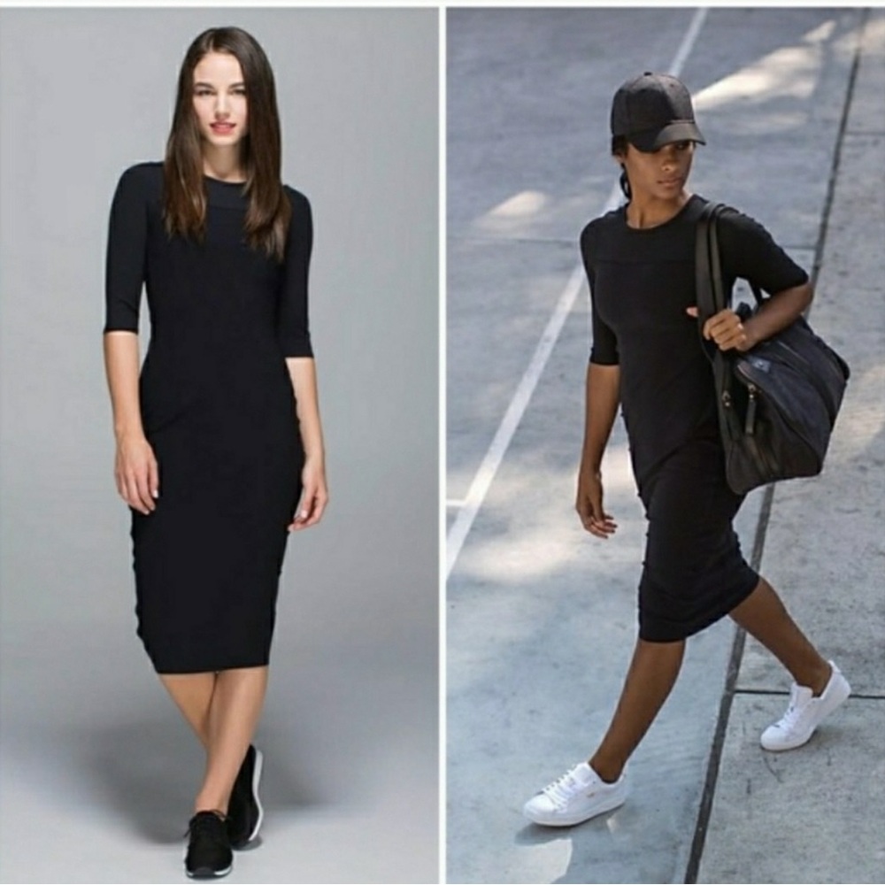 Lululemon Out Of This World Black Dress